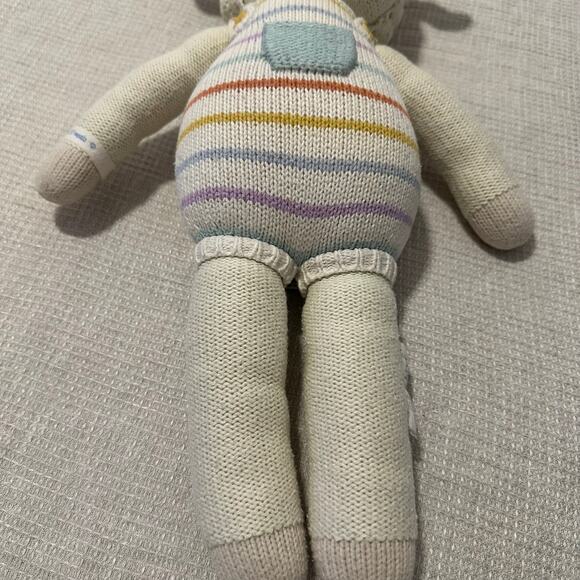 Cuddle + Kind Hand-Knit Lamb Doll | Crochet Stuffed Animal | Baby Girl Gift - Picture 3 of 9